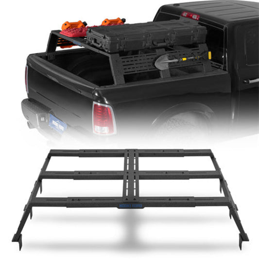 12.2" High Overland Bed Rack for 07-23 Toyota Tundra & 05-23 Tacoma(6' Bed) & 09-23 Ford F-150 & Raptor & 09-23 Ram 1500  - Hooke Road - HE.9924-S