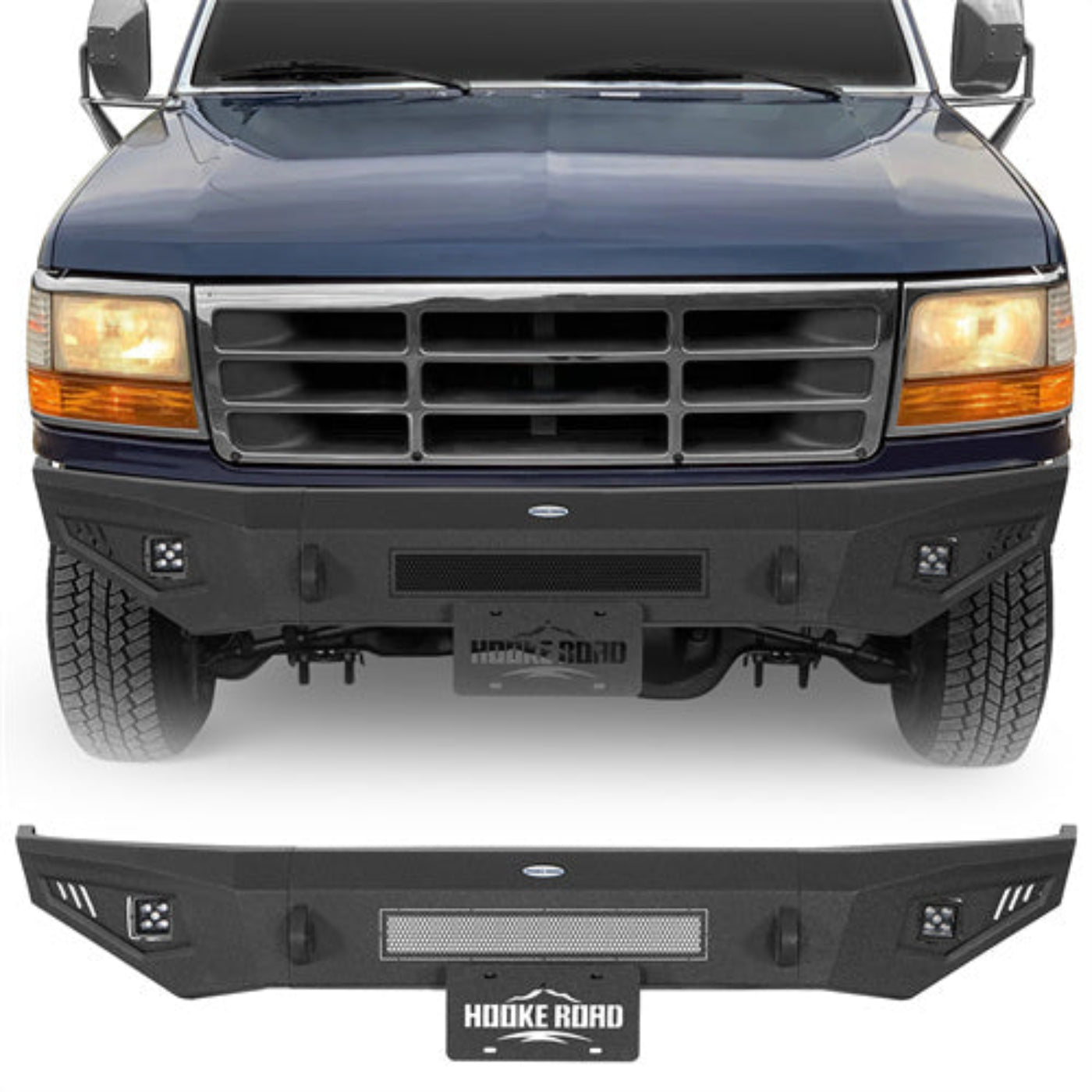 1992-1996 Ford F-150 F-250 F-350 Bronco Front Bumper - Hooke Road - HE.8543