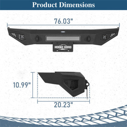 1992-1996 Ford F-150 F-250 F-350 Bronco Front Bumper - Hooke Road - HE.8543