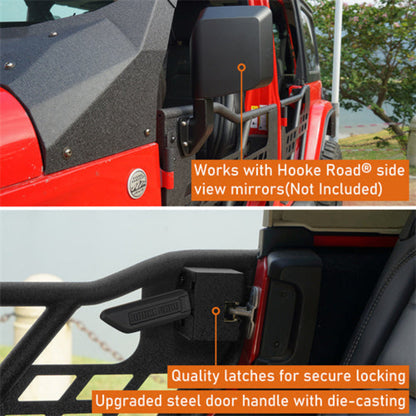 20-25 Jeep Gladiator JT Front & Rear Tubular Doors Guards Crawler - Hooke Road - HE.3009-Z01