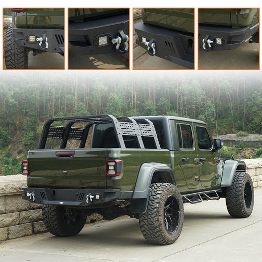 20-25 Jeep Gladiator JT Rear Bumper Aftermarket Replacement - Hooke Road - HE.7010-S